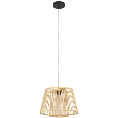 Eglo Hykeham viseća lampa E27, &amp;Oslash;38 cm, prirodno drvo/crna, 43852 Slike