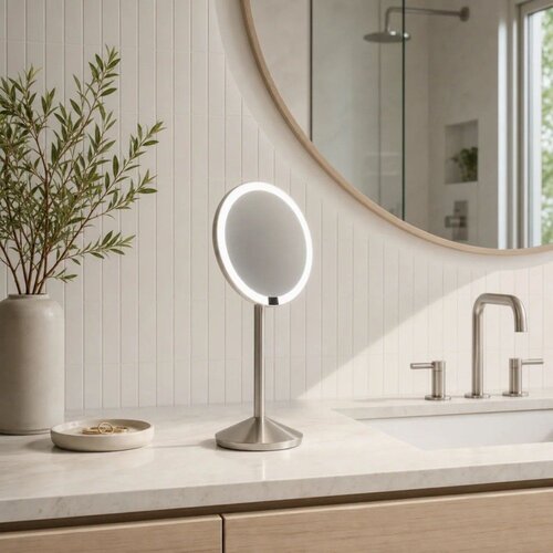 Simplehuman Kozmetično ogledalo z lučjo/povečevalno (10x povečava) &amp;oslash; 12 cm &amp;ndash; Slike