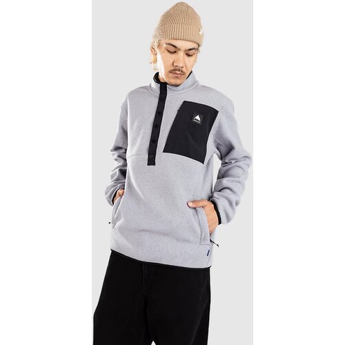Burton Cinder Half-Zip Pulover iz flisa gray heather Slike