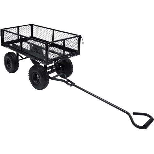 vidaXL Vrtni ročni voziček črn 250 kg Cene