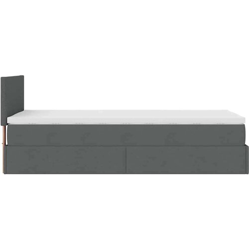 VidaXL otomanski okvir kreveta s madraca tamnosivi 100x200cm tkanine Slike