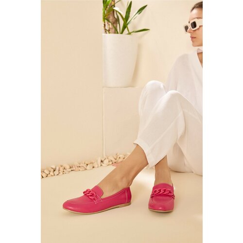 Yaya by Hotiç Loafer Shoes - Pink - Flat Cene