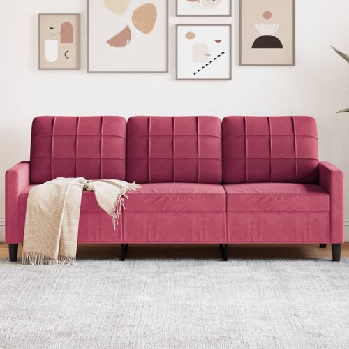 vidaXL Trosjed crvena boja vina 180 cm baršunasti Cijene
