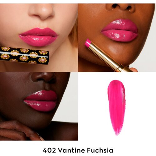 Gucci Beauty Rouge de Beaut&amp;eacute; Brillant vlažilna &amp;scaron;minka odtenek 402 Valentine Fuchsia 1.8 g Slike