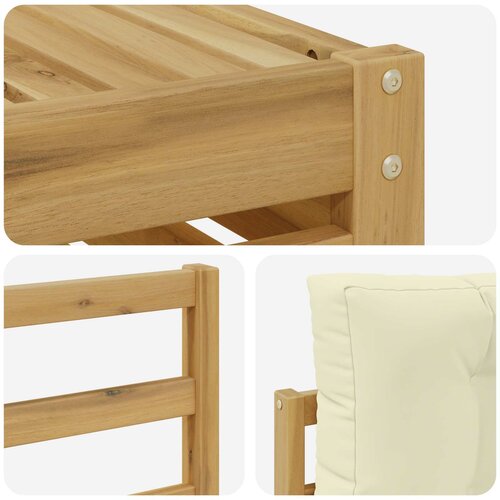  Set vanjskih sofa 6 kom. Bijela i krem Slike