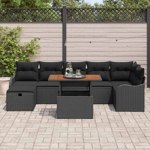  Sjedeća garnitura za vrt 8 kom. poliratan 287,5 x 122,5 x 85 cm Slike