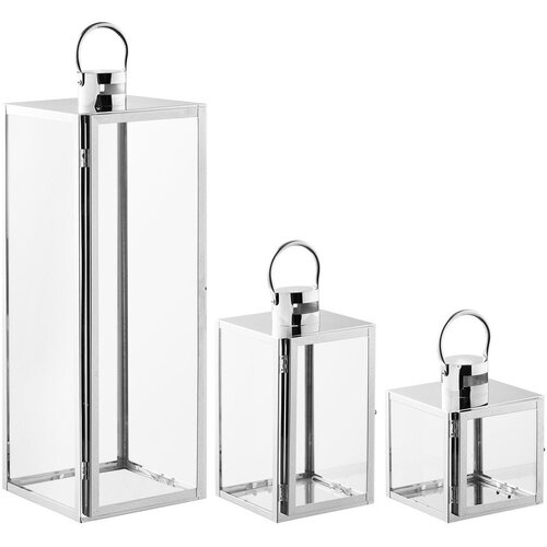 House Nordic Staklena lanterna 3 kom (visina 60 cm) Pota &amp;ndash; Slike