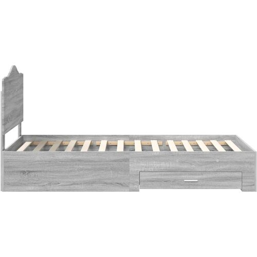  Okvir za krevet Siva Sonoma 90 x 200 cm Konstruirano drvo Slike