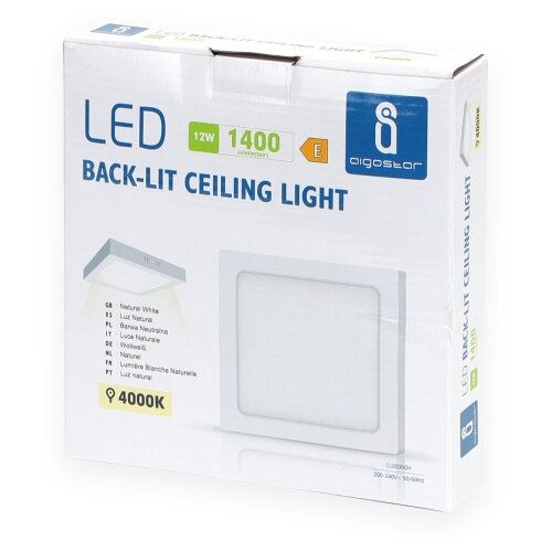Aigostar LED plafonsko svetlo za povr&amp;scaron;insku montažu LED/12W/230V 17,3x17,3 cm 4000K belo Slike