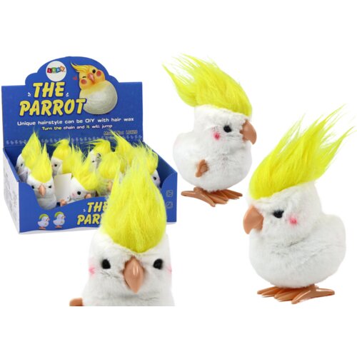  Jumping Parrot Wind-Up Plush Toy Decoration White Cijene