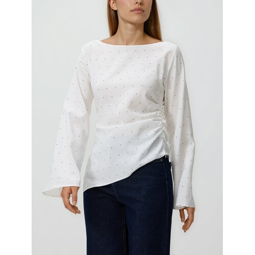 Reserved Bluza s asimetričnim dnom - krem Cene
