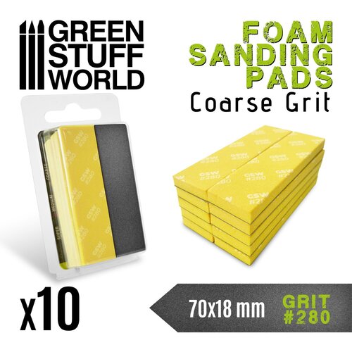 Green Stuff World FOAM Sanding Pads - Grit #280 (pack x10) Slike