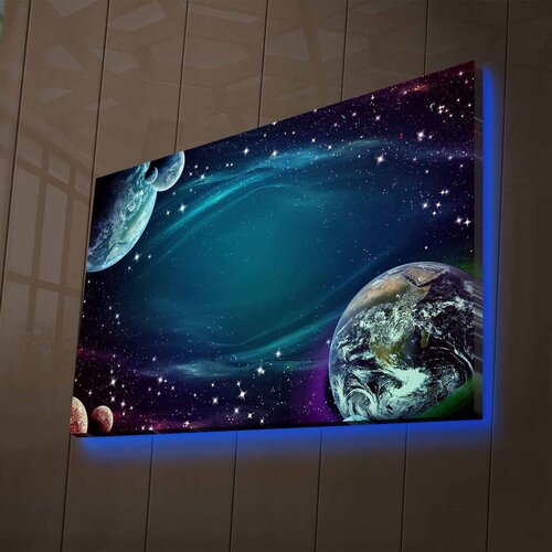 Wallity Zidna slika sa LED rasvjetom NASA-018, 45x70 cm Cijene
