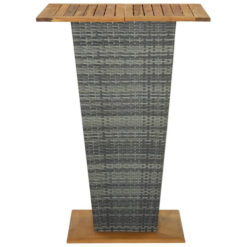  Barski stol sivi 80x80x110 cm poliratan i masivno drvo bagrema Slike