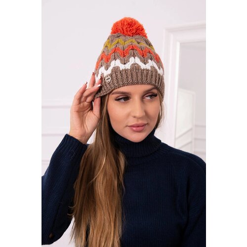  Women&amp;#039;s cap Laila K283 dark beige+kiwi Slike