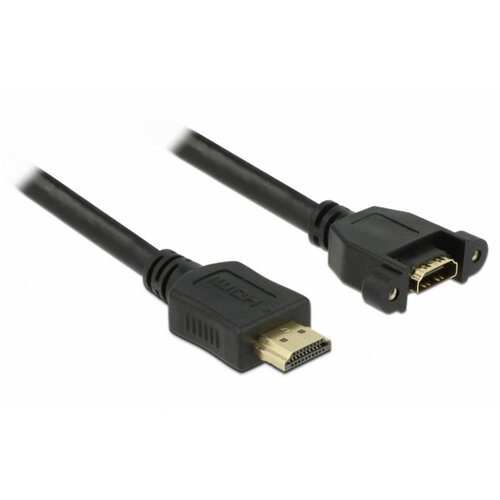 Delock hdmi-hdmi podaljšek z mrežno povezavo 2m črn vgradni 85464 Cene