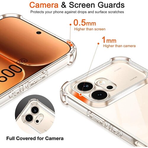 Techsuit Shockproof Clear Silicone prozirna maskica otporna na udarce za Honor 600 Slike