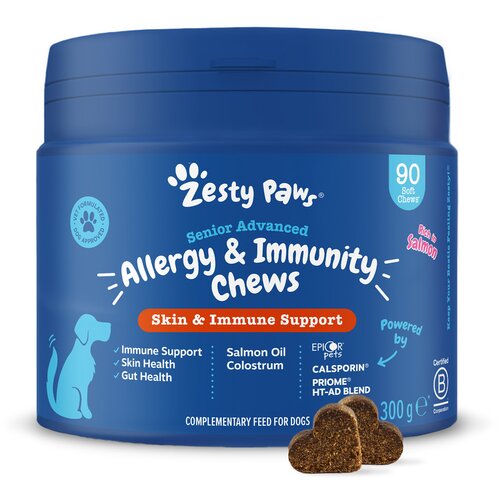 Zesty Paws Senior Allergy & Immunity pribolj&scaron;ki z lososom - 90 žvečilnih tablet Cene