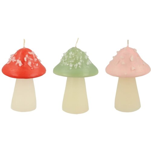 Meri Meri Sveče v kompletu 3 ks Mushroom – Cene