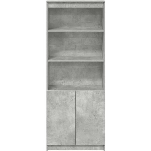 VidaXL Visoka komoda siva betona 70x35x180 cm od konstruiranog drva Slike