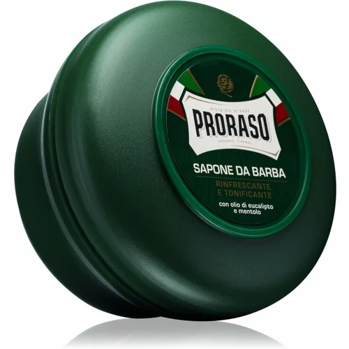 Proraso green Shaving Soap In A Jar tvrdi sapun za brijanje s mentolom i eukaliptusom 150 ml za muškarce