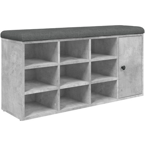 Maison Chic Klop za čevlje - Sedež za čevlje betonsko siva 102x32x50 cm inženirski les, (21777157) Slike