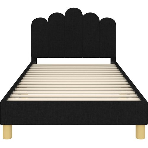  Krevet za djecu s uzglavljem Crna 80 x 200 cm Tkanina Slike