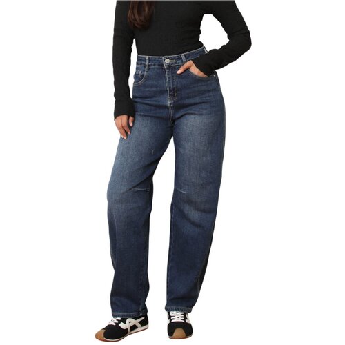 La Modeuse Mom-jeans 76116_P180160 Modra Slike