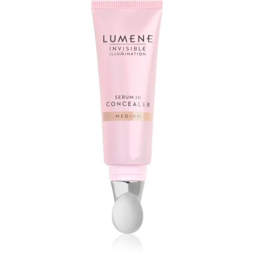 Lumene Invisible Illumination Serum in Concealer korektor za oči z vlažilnim učinkom več odtenkov Medium 10 ml