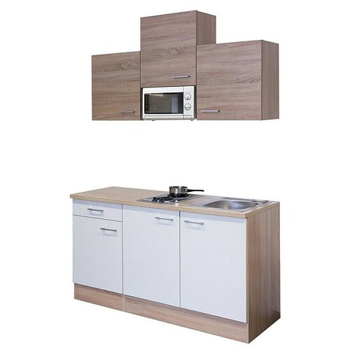 Flex-Well Kuhinjski komplet Samoa (&Scaron;irina: 150 cm, Bela, Z električnimi napravami, Mat) Cene