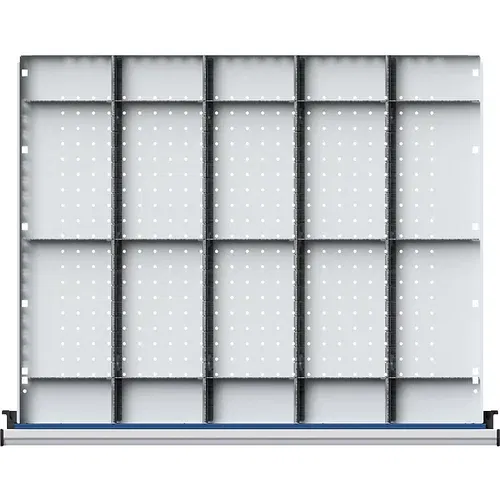 ANKE Pločevinasti delilniki za predalnike, za omaro širine 910 mm, za predale z višino 90 - 150 mm
