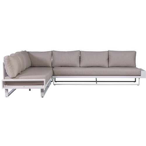 Exotan Bijela/siva vrtna sofa aluminijska (s lijevim kutom) Flint – Cijene