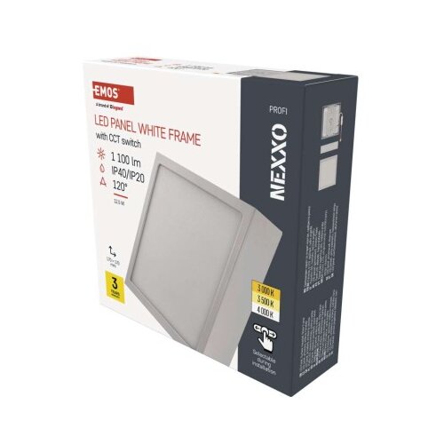  LED svetilo nadometno NEXXO, kvadratno, belo, 12,5W, nastavljiva CCT Cene