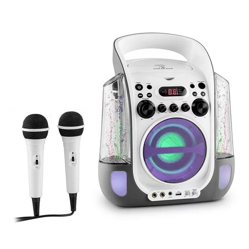 Auna Kara Liquida, karaoke sustav, CD, USB , MP3, fontana, LED, 2 x mikrofon, prijenosni