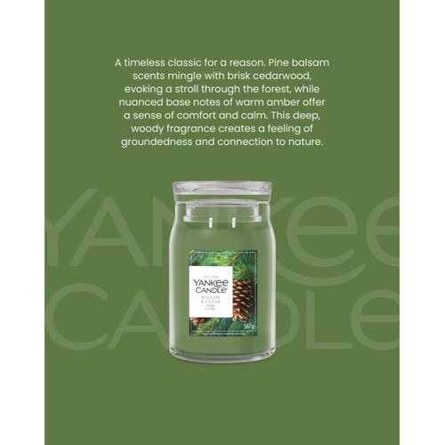 Yankee Candle Balsam &amp;amp; Cedar Fireside mala mirisna svijeća bez staklene posude 37 g Slike