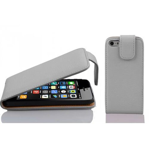 Cadorabo Ohišje, združljivo z Apple iPhone 5C v snežno bela - Zaščitni ovitek v obliki flipa iz teksturiranega umetnega usnja, (20559054) Cene