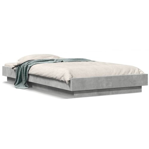 VidaXL Okvir kreveta boja betona 75x190 cm od konstruiranog drva Slike