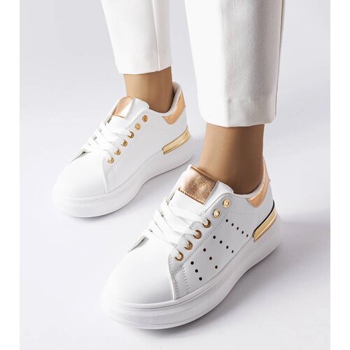 Gemre White sneakers with colorful perforation Chalut Cene