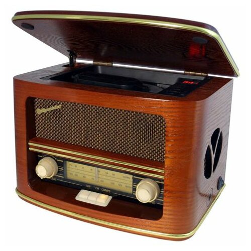 Roadstar rshra1500mp - mp3 radio sa drvenim kućištem Slike