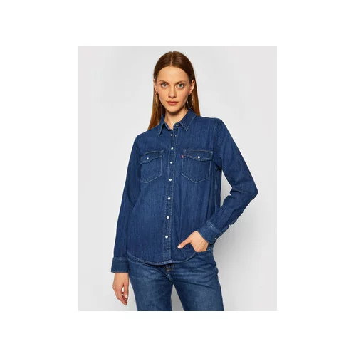 Levi's Jeans srajca Essential Western 16786-0007 Mornarsko modra Regular Fit