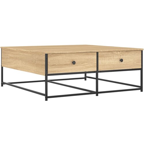 Maison Chic Klubska mizica - kavna mizica - Nizka mizica sonoma hrast 100x99x40 cm inženirski les, (21753101) Slike