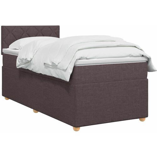  Boxspring krevet s madracem Tamno smeđa 90 x 200 cm Tkanina Slike