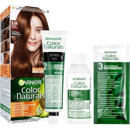 Garnier Color Naturals Creme barva za lase odtenek 5.34 Mahagony Brown 1 kos Cene