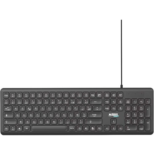 Oem URBAN FACTORY, Žična tipkovnica USB-A / USB-C za PC, model Cyclee, polna tipkovnica, Črna, (5000185029) Cene