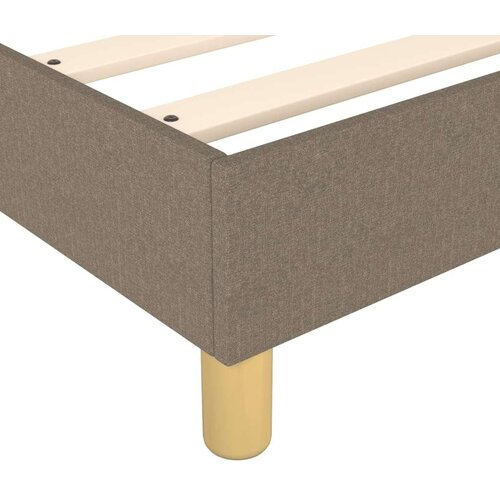 Krevet s oprugama i madracem smeđesivi 100 x 200 cm od tkanine Slike