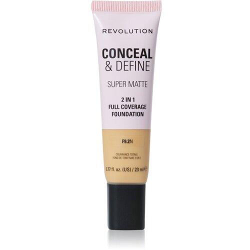 Makeup Revolution Conceal &amp;amp; Define matirajoči tekoči puder odtenek F9.2N 23 ml Slike