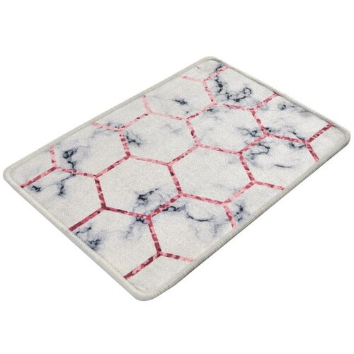 Foutastic belo-siva kopalniška preproga 60x40 cm honeycomb - foutastic Cene