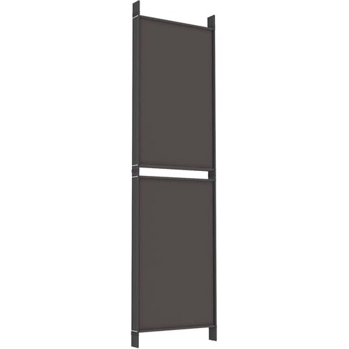  pregrada s 5 panela smeđa 250x180 cm od tkanine Slike
