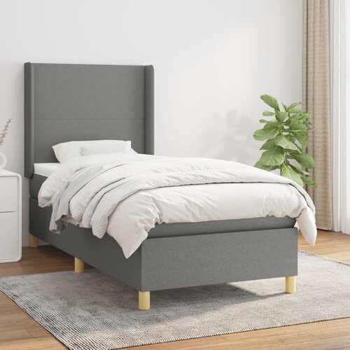 The Living Store Box spring postelja z vzmetnico temno siva 80x200 cm blago - Box Spring Postelja, (21519150) Slike