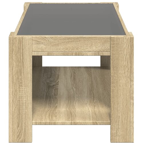  Stolić za kavu LED boja hrasta 93x53x45 cm konstruirano drvo Slike